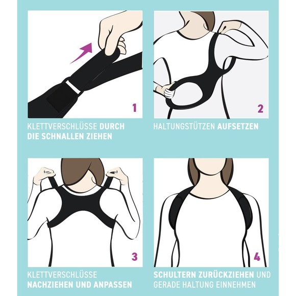 NIB -BB -ONLY IN BLACK MEDIUM - back posture SUPPORT corrector - Picture 2 of 5